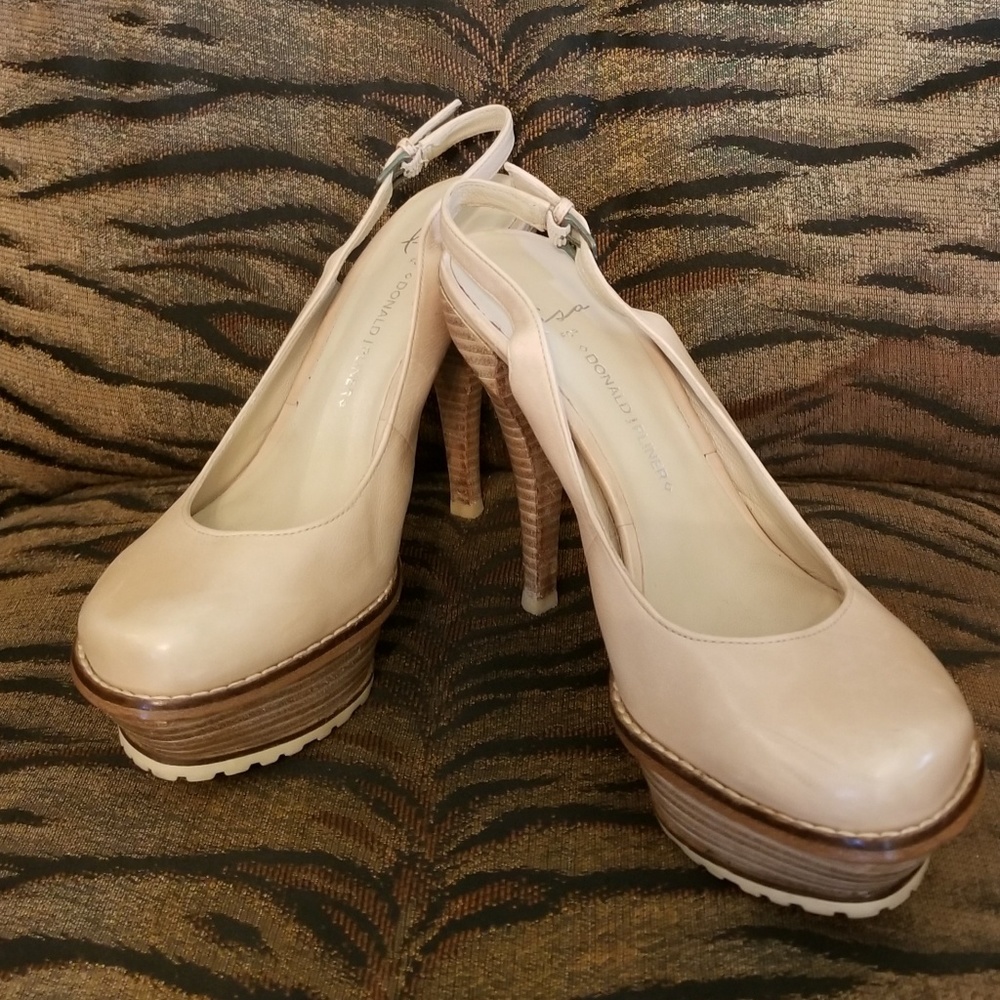 Lisa for Donald J. Pliner Leather Slingbacks